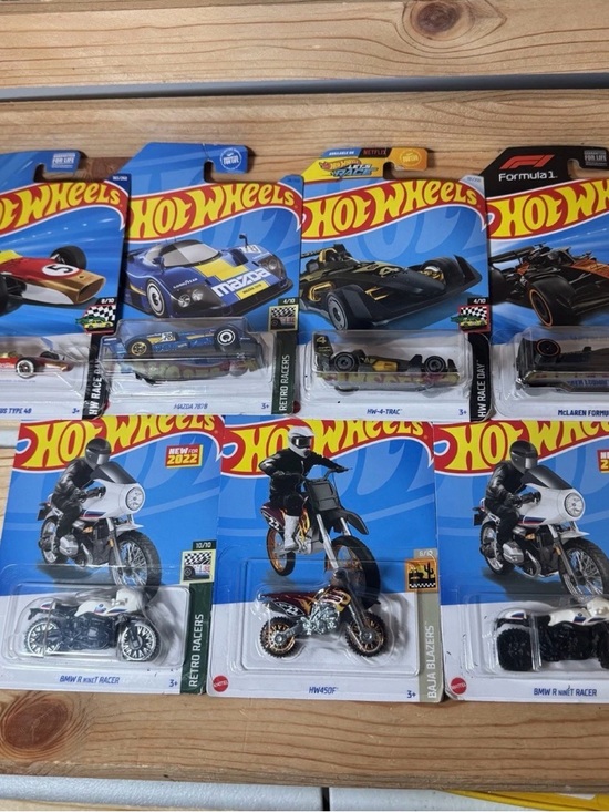 Mattel Other - Hot Wheels Racing F1 & Motorcycles Diecast Car 1:64 Scale Unopened New Lot (7)